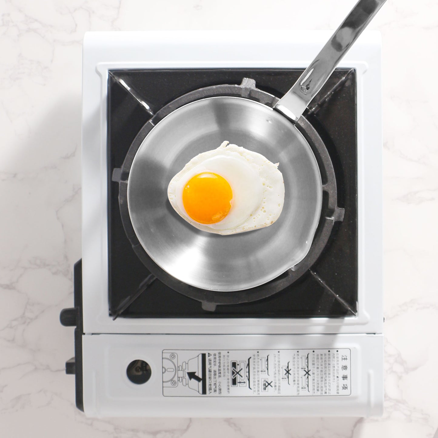 IMEEA Mini Egg Pan - SUS304 Stainless Steel Omelet Pan & Butter Warmer with Spout