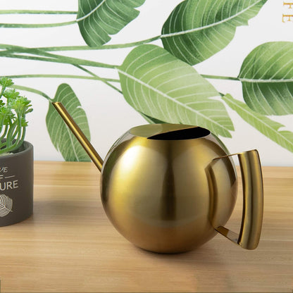 Watering Can for Indoor Plants 45Oz/1.3L Stainless Steel Small Indoor Watering Can House Plants (Bronze Color)