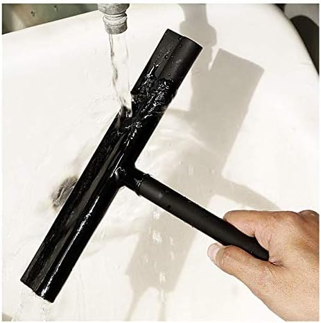 IMEEA Low Maintenance Glass Cleaner washed under a faucet with a silicone blade for easy cleaning