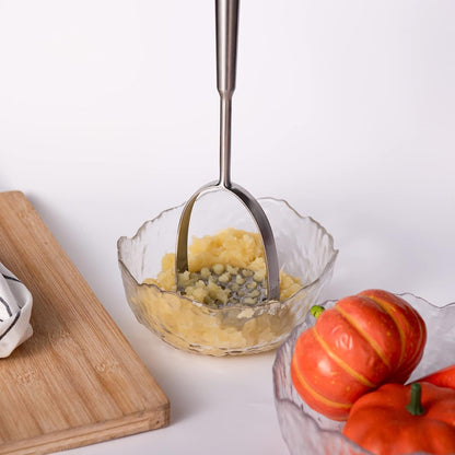 Long Handle Stainless Steel Potato Masher used for mashing potatoes