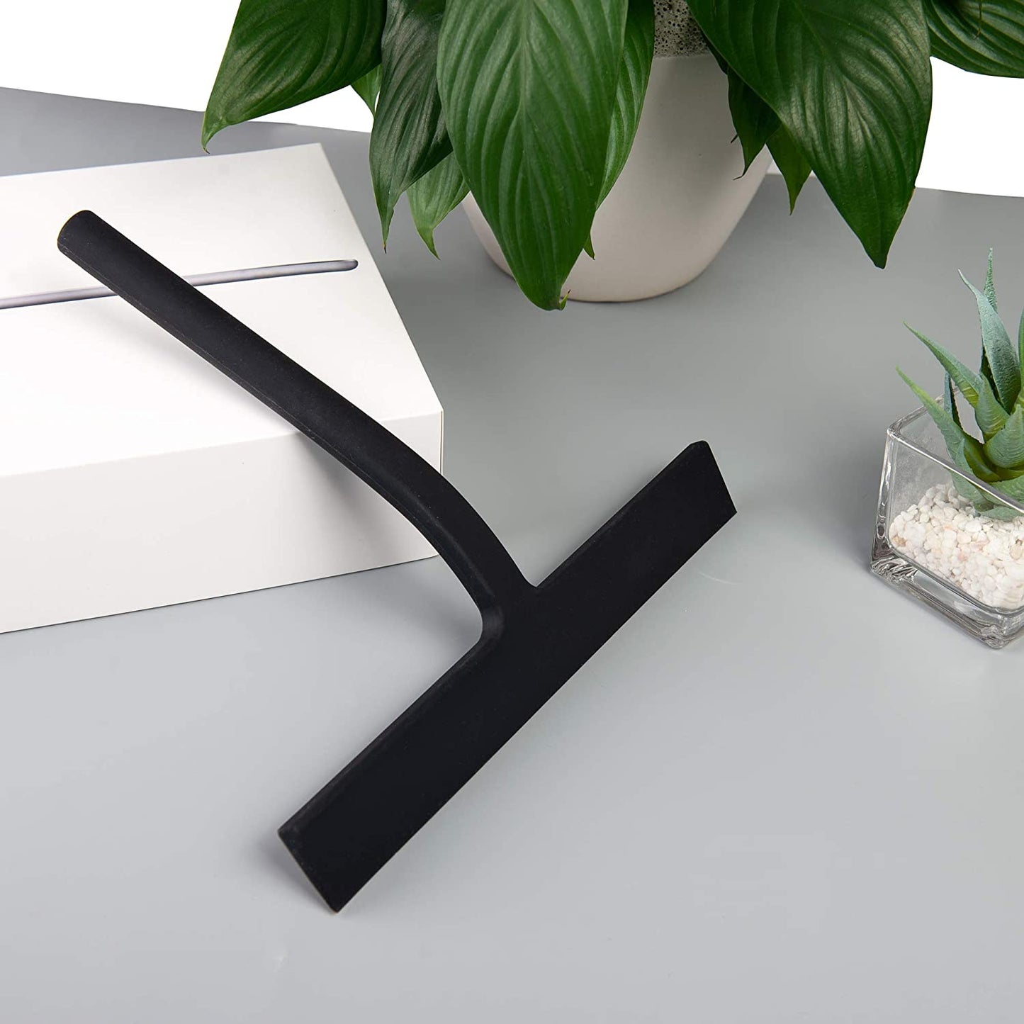 Silicone Shower Squeegee 9inch displayed on tabletop with a simple clean design