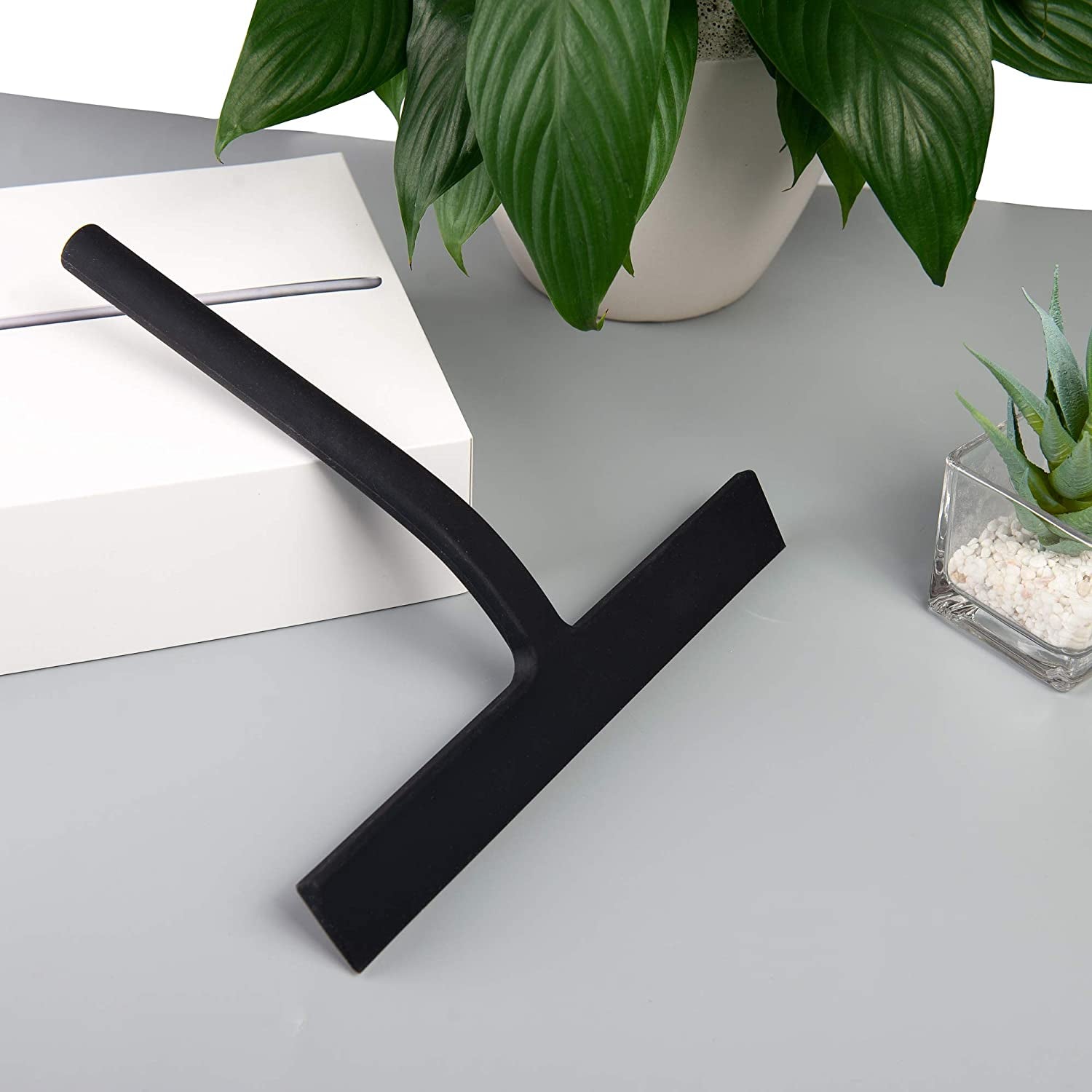 Silicone Shower Squeegee 9inch displayed on tabletop with a simple clean design